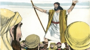 John the Baptist preaches